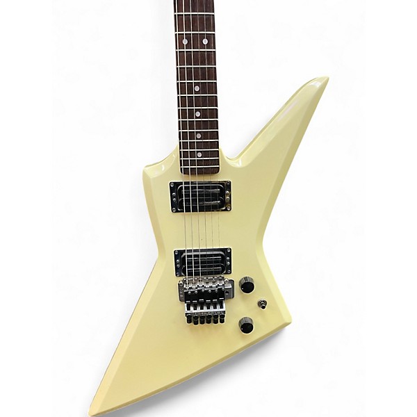 Used Aria Pro II ZZ Deluxe Olympic White Solid Body Electric Guitar