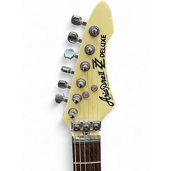 Used Aria Pro II ZZ Deluxe Olympic White Solid Body Electric Guitar