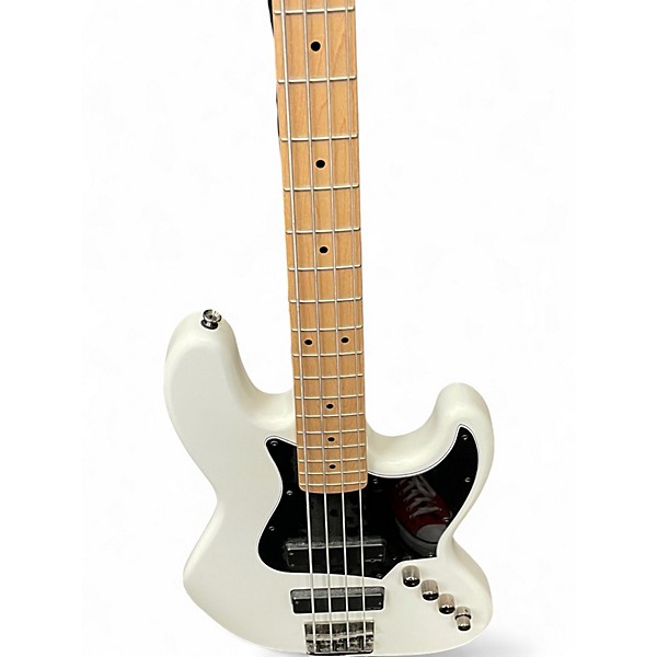 Used Squier Contemporary Active Jazz Bass White Electric Bass Guitar