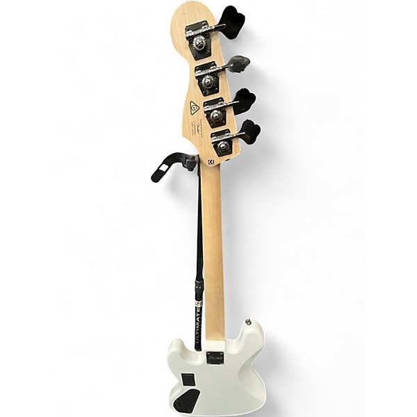 Used Squier Contemporary Active Jazz Bass White Electric Bass Guitar