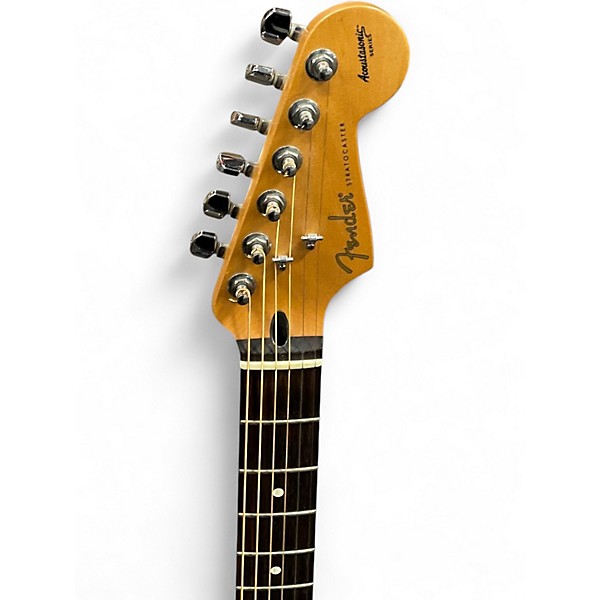 Used Fender ACOUSTASONIC STRATOCASTER Blue Acoustic Electric Guitar