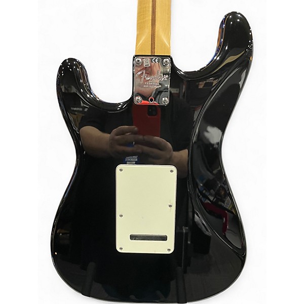 Used Fender American Standard Stratocaster HH Black Solid Body Electric Guitar