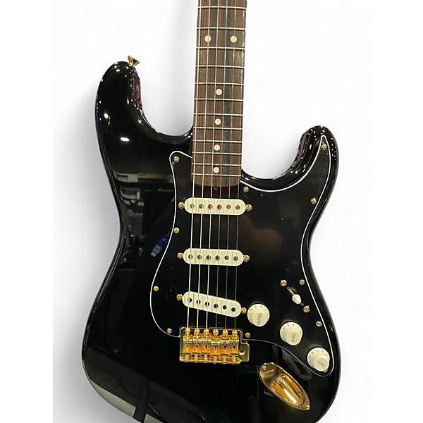 Used 2018 Fender MIDNIGHT STRAT Black Solid Body Electric Guitar