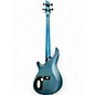 Used Schecter Guitar Research Diamond Series C4 GT  Trans Blue Electric Bass Guitar