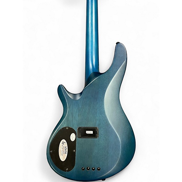 Used Schecter Guitar Research Diamond Series C4 GT  Trans Blue Electric Bass Guitar