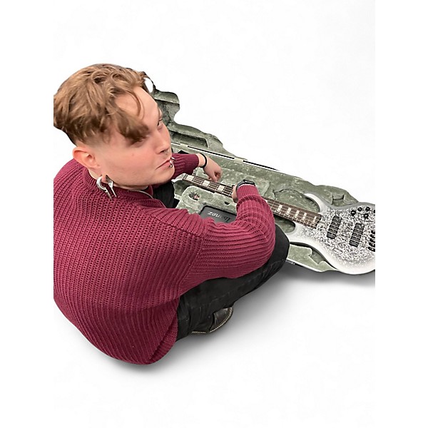 Used Ibanez BTB25TH5 Silver Blizzard Electric Bass Guitar