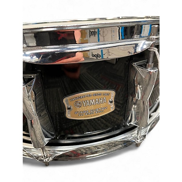 Used Yamaha 14X5.5 Stage Custom Birch Snare Drum Raven Black Drum