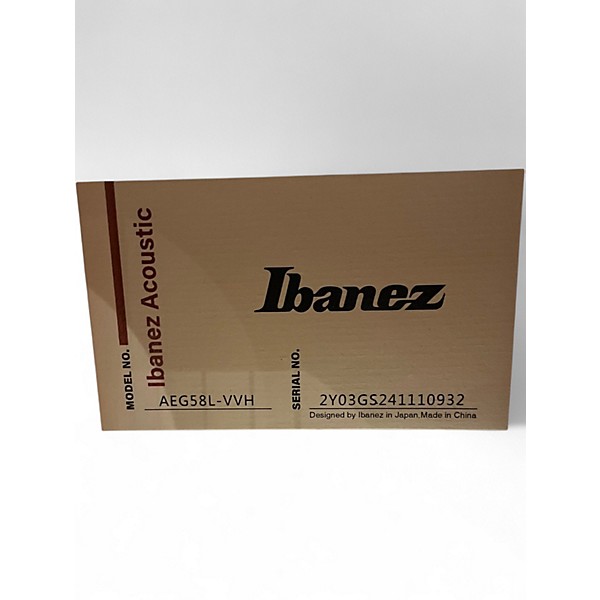 Used Ibanez AEG58L Violin Burst Acoustic Electric Guitar