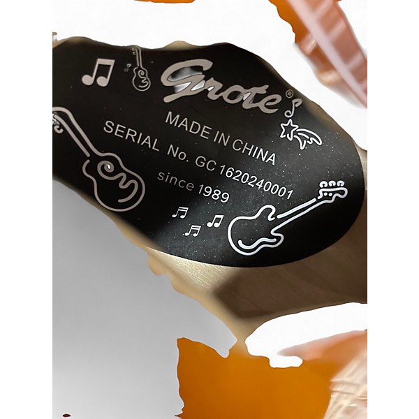 Used Grote 335 Style Vintage Sunburst Solid Body Electric Guitar