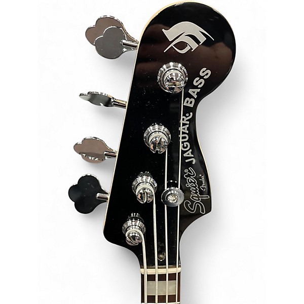 Used Squier TROY SANDERS JAG Silverburst Electric Bass Guitar
