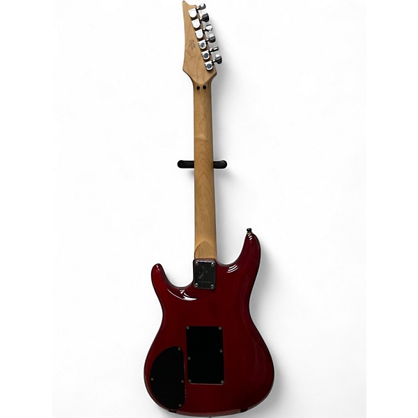 Used Ibanez JS100 Joe Satriani Signature Transparent Red Solid Body Electric Guitar