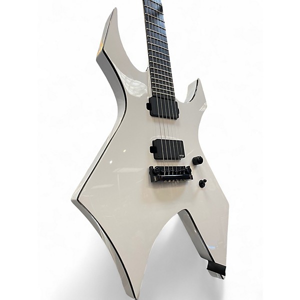 Used B.C. Rich Prophecy Warlock Quad Bridge Matte White Solid Body Electric Guitar