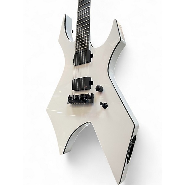Used B.C. Rich Prophecy Warlock Quad Bridge Matte White Solid Body Electric Guitar