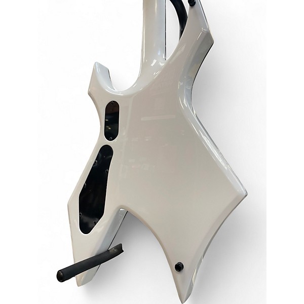 Used B.C. Rich Prophecy Warlock Quad Bridge Matte White Solid Body Electric Guitar