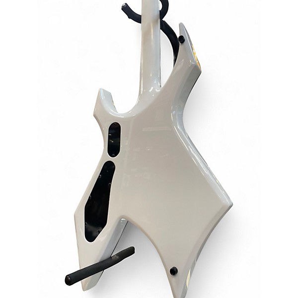Used B.C. Rich Prophecy Warlock Quad Bridge Matte White Solid Body Electric Guitar