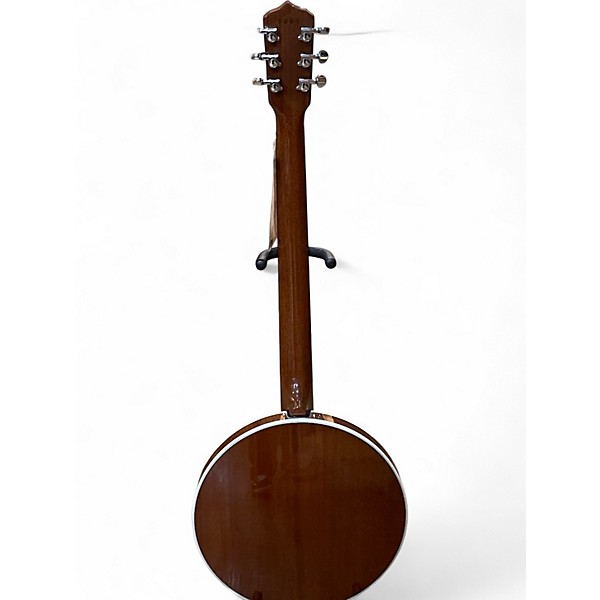 Used Deering DELUXE 6 STRING WHITE AND BROWN Banjo