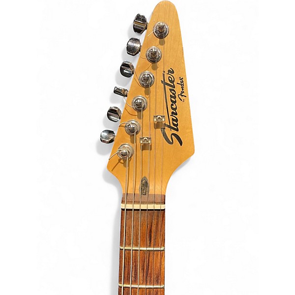 Used 2004 Starcaster by Fender Stratocaster Black Solid Body Electric Guitar