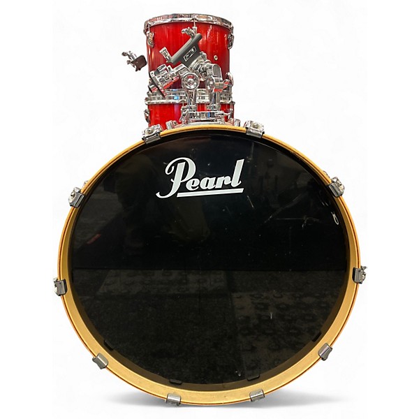 Used Pearl 4 Piece Export ELX Red Drum Kit