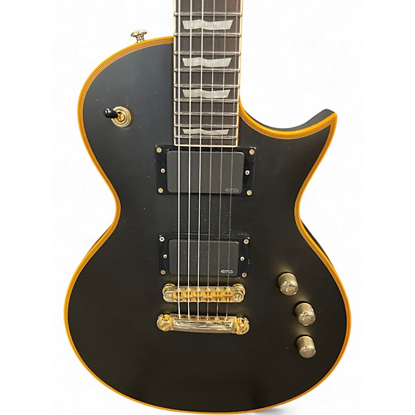 Used ESP LTD EC1000 BLACK AND ORANGE Solid Body Electric Guitar