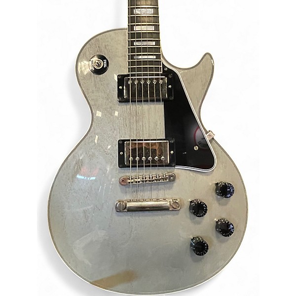Used 2017 Gibson Les Paul Custom 57 Custom Shop  TV Silver Solid Body Electric Guitar