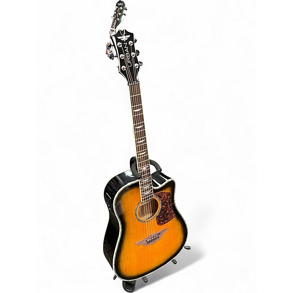 Used Keith Urban Player Tobacco Sunburst Acoustic Electric Guitar