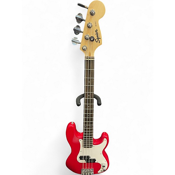 Used Squier mini bass red Electric Bass Guitar