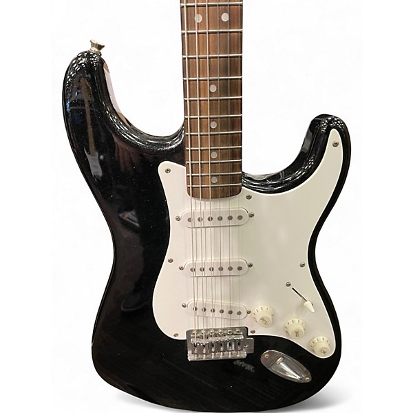 Used Starcaster by Fender Stratocaster BLACK SPARKLE Solid Body Electric Guitar