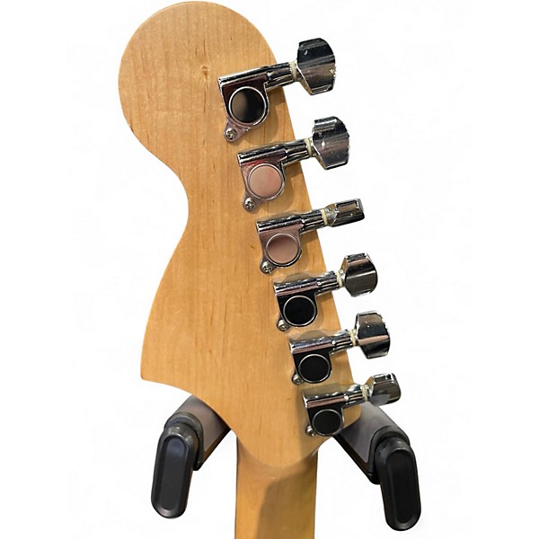 Used Starcaster by Fender Stratocaster BLACK SPARKLE Solid Body Electric Guitar