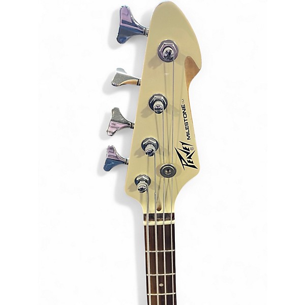 Used Peavey MILESTONE WHITE Electric Bass Guitar