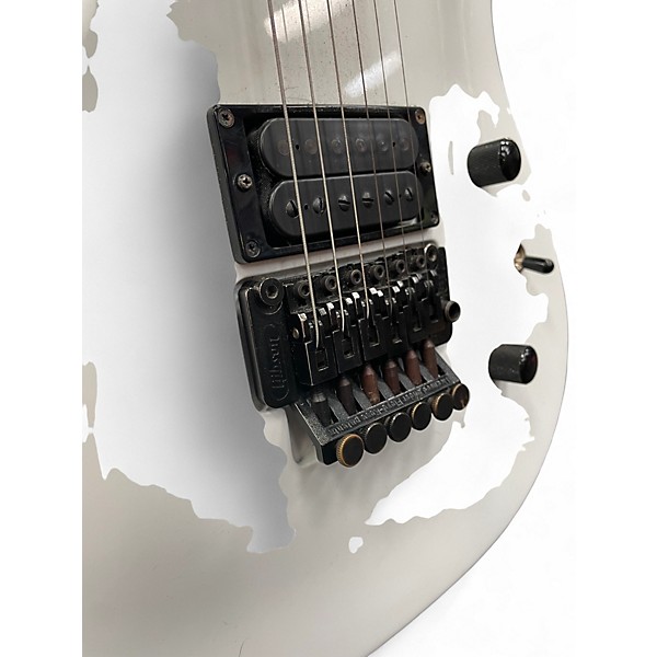 Vintage 1989 Epiphone USA Pro White Solid Body Electric Guitar