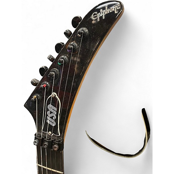 Vintage 1989 Epiphone USA Pro White Solid Body Electric Guitar