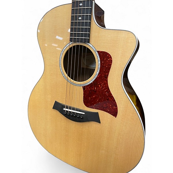 Used Taylor 214CE Deluxe Natural Acoustic Electric Guitar