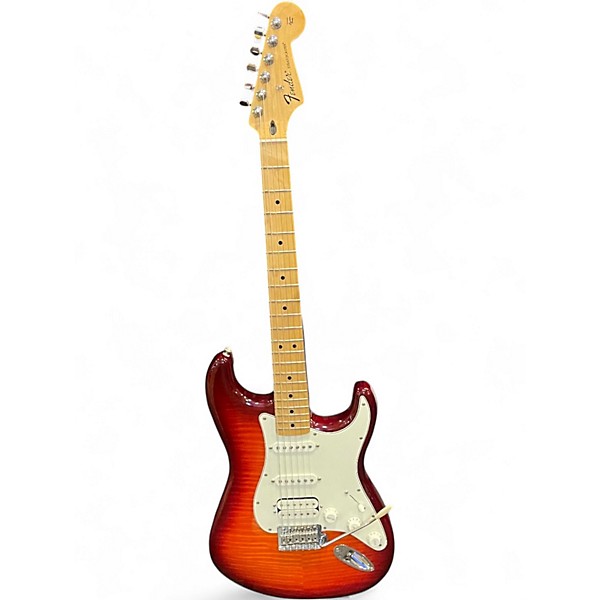 Used Fender Standard Stratocaster HSS Plus Top AGED CHERRY BURST Solid Body Electric Guitar