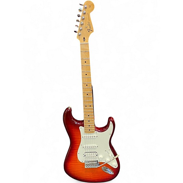 Used Fender Standard Stratocaster HSS Plus Top AGED CHERRY BURST Solid Body Electric Guitar