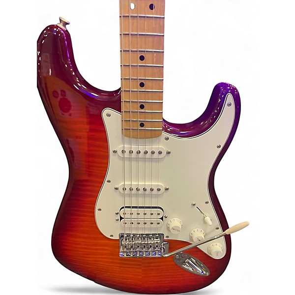 Used Fender Standard Stratocaster HSS Plus Top AGED CHERRY BURST Solid Body Electric Guitar