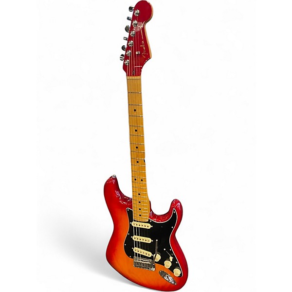Used Fender American Ultra Luxe Stratocaster PLASMA RED BURST Solid Body Electric Guitar