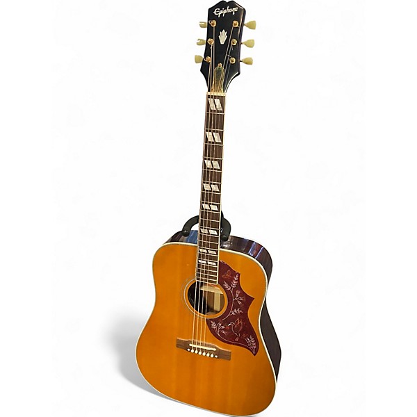 Used Epiphone Inspired by Gibson Hummingbird Natural Acoustic Electric Guitar