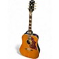 Used Epiphone Inspired by Gibson Hummingbird Natural Acoustic Electric Guitar