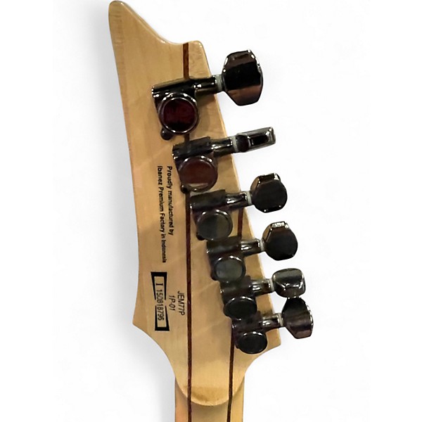 Used 2018 Ibanez Jem 77 Blue Florial  Solid Body Electric Guitar