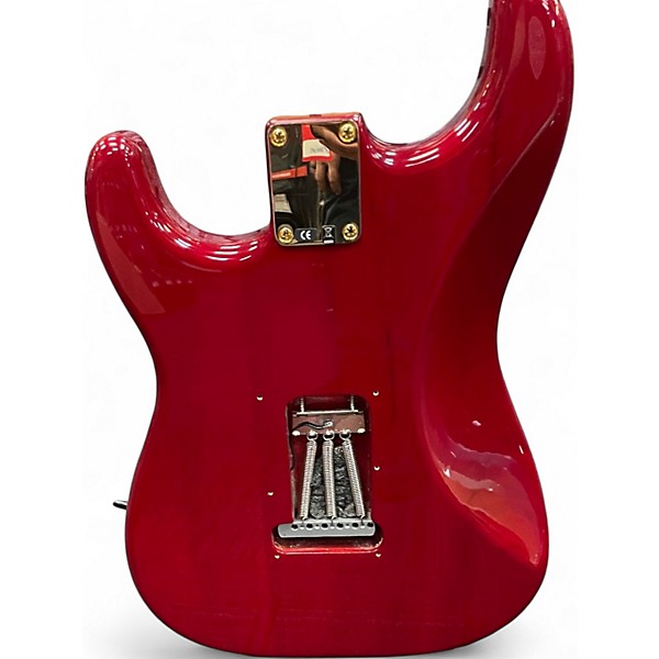 Used Fender Deluxe Player's Stratocaster Crimson Red Trans Solid Body Electric Guitar