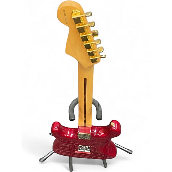 Used Fender Deluxe Player's Stratocaster Crimson Red Trans Solid Body Electric Guitar