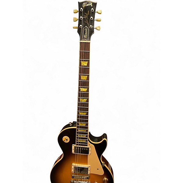 Used 2004 Gibson Les Paul Classic 2 Tone Sunburst Solid Body Electric Guitar