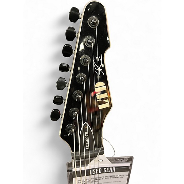Used ESP LTD SCT607B Stephen Carpenter Signature 7 String Black Solid Body Electric Guitar