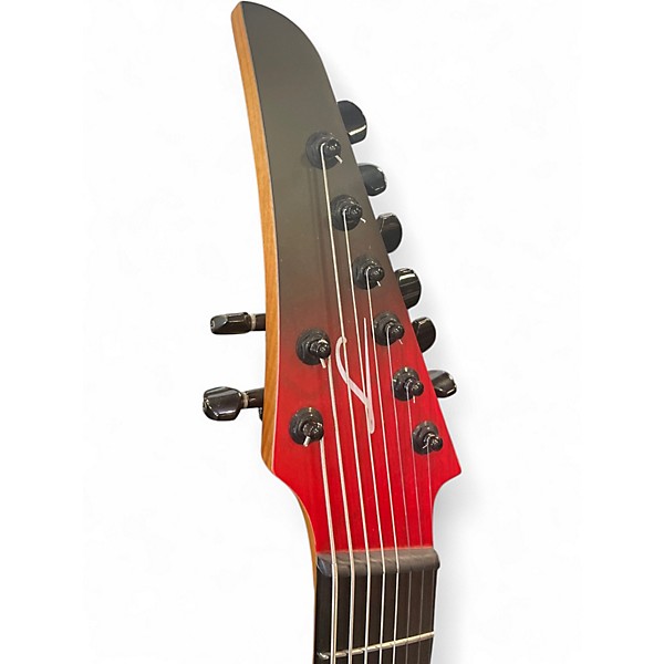 Used Legator Ghost 8 String Multiscale Red to Black Fade Solid Body Electric Guitar