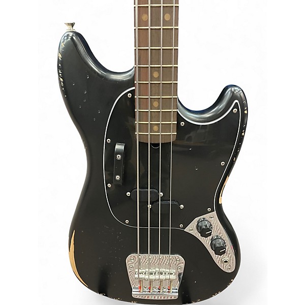 Used Fender jmj road worn mustang Black Electric Bass Guitar