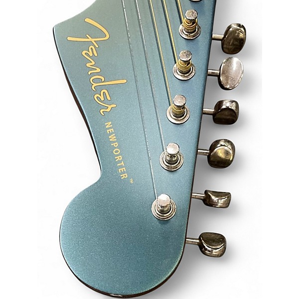 Used Fender Newporter Player Blue Acoustic Electric Guitar