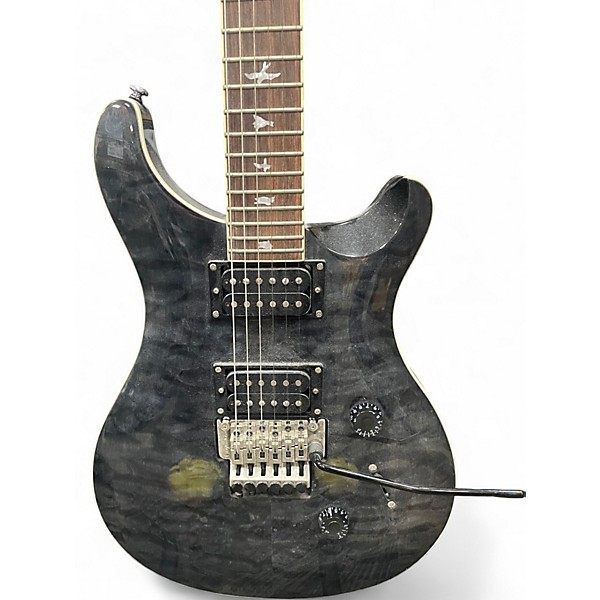 Used PRS SE Custom 24 FR Trans Black Solid Body Electric Guitar