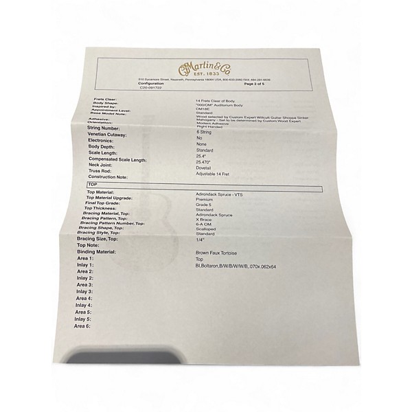 Used Martin Custom Shop OM 18 Style Sinker Mahogany/ Adirondack VTS Natural Acoustic Electric Guitar