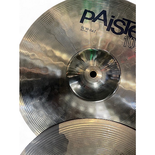 Used Paiste 14in 101 Brass Hi Hat Cymbals Cymbal
