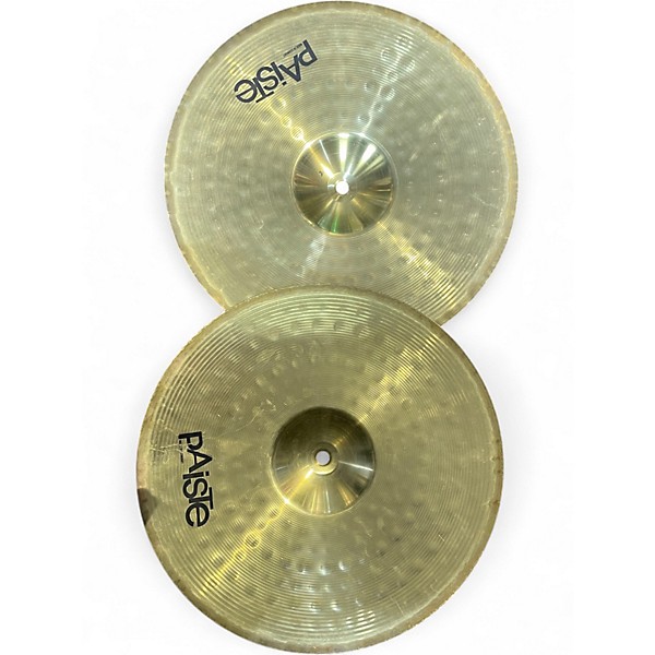 Used Paiste 14in 101 Brass Hi Hat Cymbals Cymbal